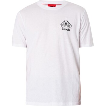 Kleidung Herren T-Shirts BOSS Dedico Grafik-T-Shirt Weiss