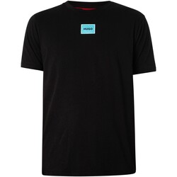 Kleidung Herren T-Shirts BOSS Diragolino212 Logo-T-Shirt Schwarz