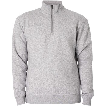 Kleidung Herren Sweatshirts Jack & Jones Bradley-Sweatshirt mit halbem Reißverschluss Grau