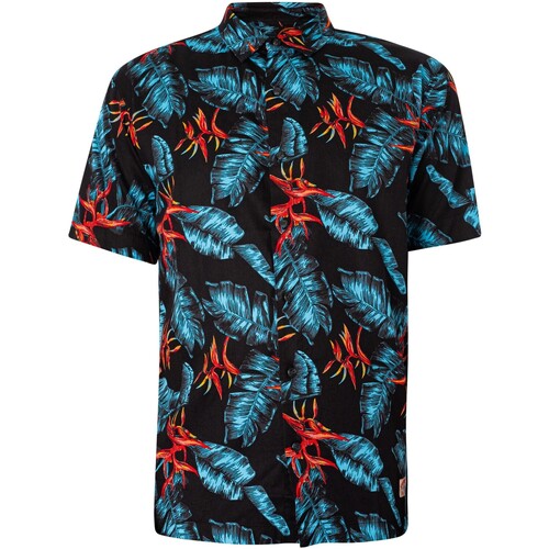 Kleidung Herren Kurzärmelige Hemden Superdry Hawaii-Kurzarmshirt Blau