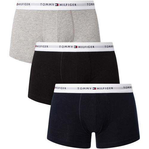 Unterwäsche Herren Boxershorts Tommy Hilfiger 3er-Pack Signature Cotton Essentials Trunks Multicolor