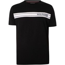 Kleidung Herren Pyjamas/ Nachthemden Tommy Hilfiger Lounge Brand Line T-Shirt Schwarz