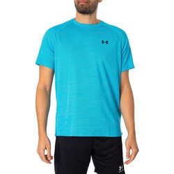 Kleidung Herren T-Shirts Under Armour Tech-strukturiertes Kurzarm-T-Shirt Blau