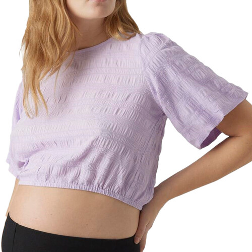 Kleidung Damen T-Shirts & Poloshirts Mamalicious 20018717 Violett