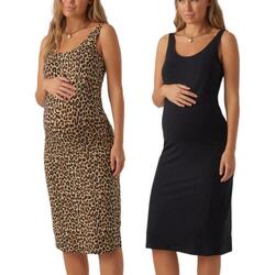 Kleidung Damen Kurze Kleider Mamalicious 20017381 Schwarz