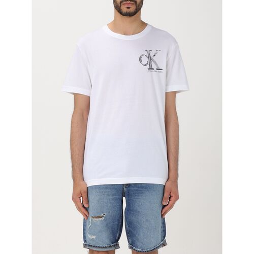 Kleidung Herren T-Shirts & Poloshirts Calvin Klein Jeans J30J325498 YAF Weiss
