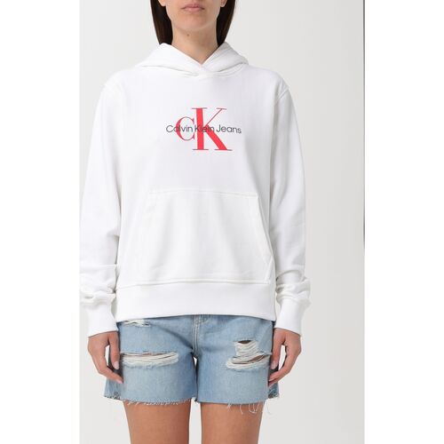Kleidung Damen Sweatshirts Calvin Klein Jeans J20J223077 YAF Weiss