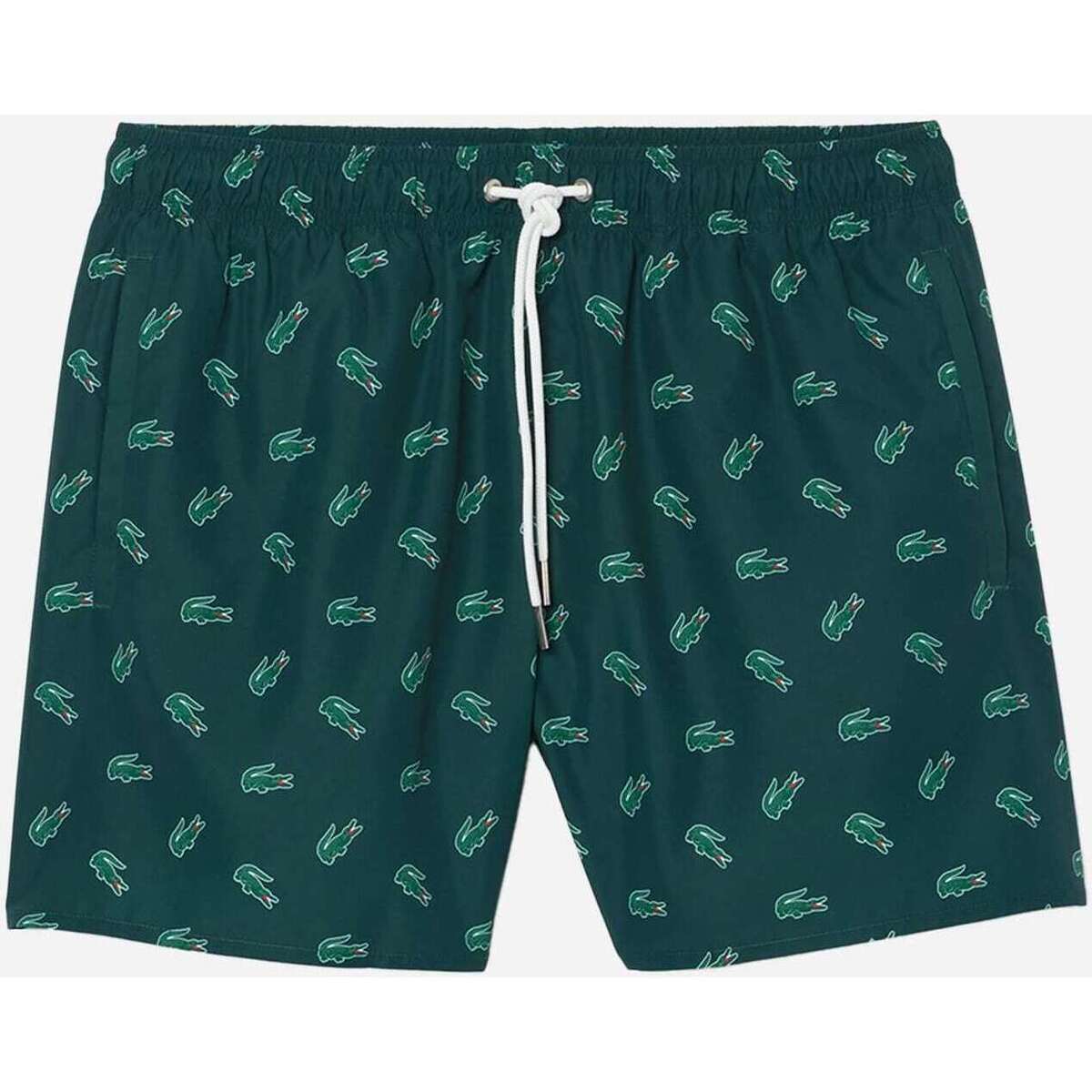 Kleidung Herren Badeanzug /Badeshorts Lacoste Swimming trunks all over print - sinople multico Grün