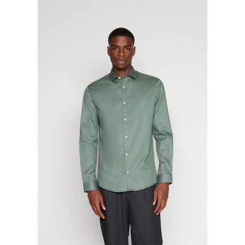 Kleidung Herren Langärmelige Hemden Jack & Jones 12097662 PARMA-BALSAM GREEN Grün