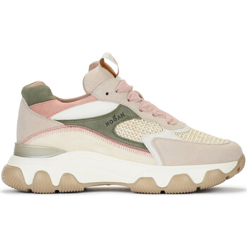 Schuhe Damen Sneaker Hogan Sneaker  Hyperactive Mid Cut grün-beige und rosa Other