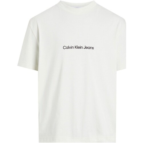 Kleidung Herren Langärmelige Polohemden Calvin Klein Jeans J30J325492 Weiss