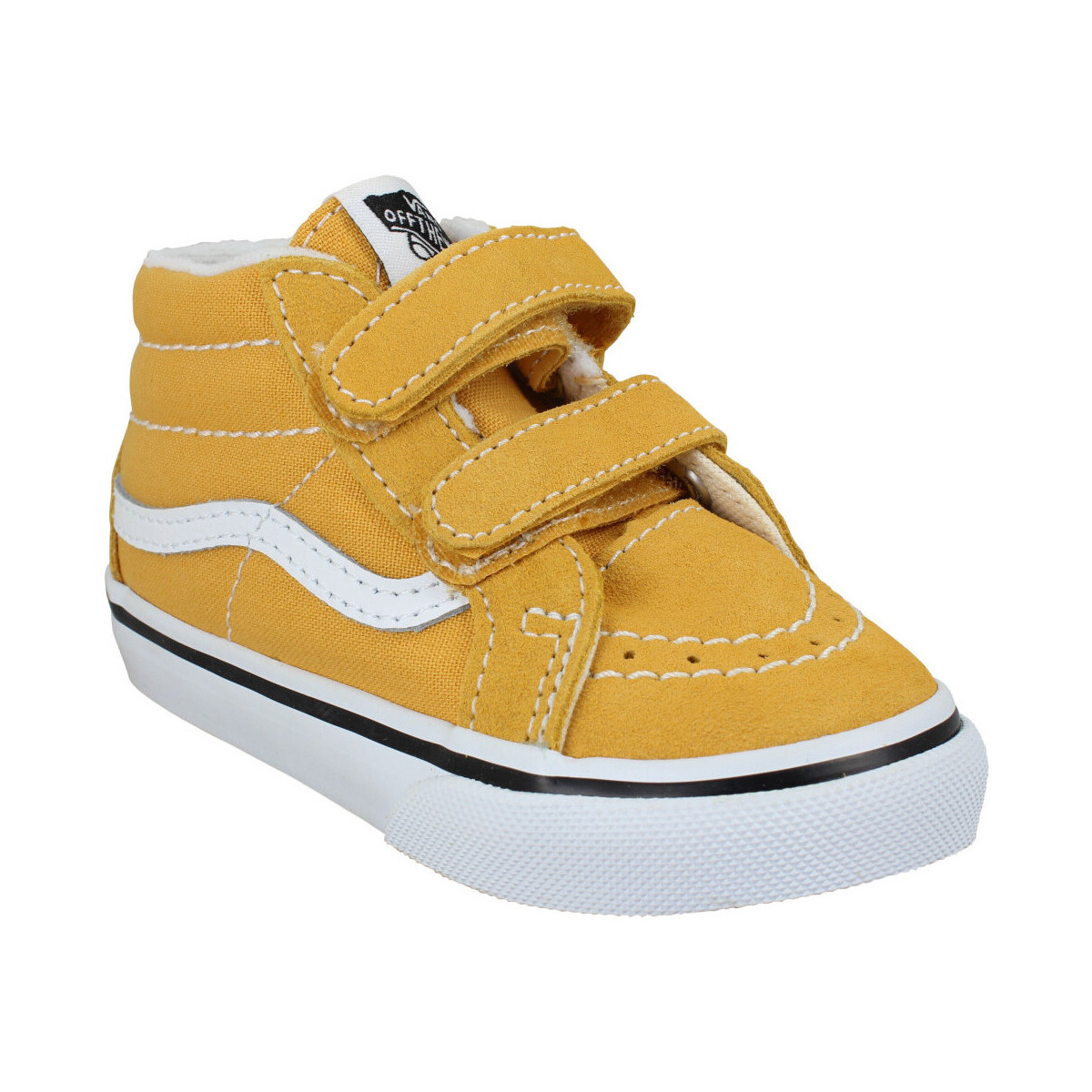 Schuhe Kinder Sneaker Vans Sk8 Mid V Velours Toile Enfant Golden Multicolor
