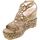 Schuhe Damen Sandalen / Sandaletten Gold&gold 91547 Beige