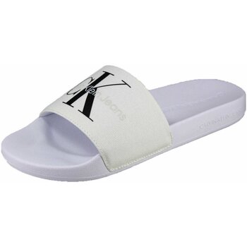 Schuhe Damen Wassersportschuhe Calvin Klein Jeans Pantoletten bright white-black YW0YW0010301W Weiss