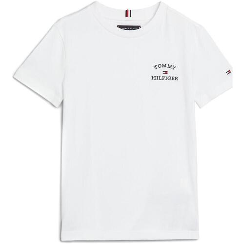 Kleidung Jungen T-Shirts & Poloshirts Tommy Hilfiger  Weiss