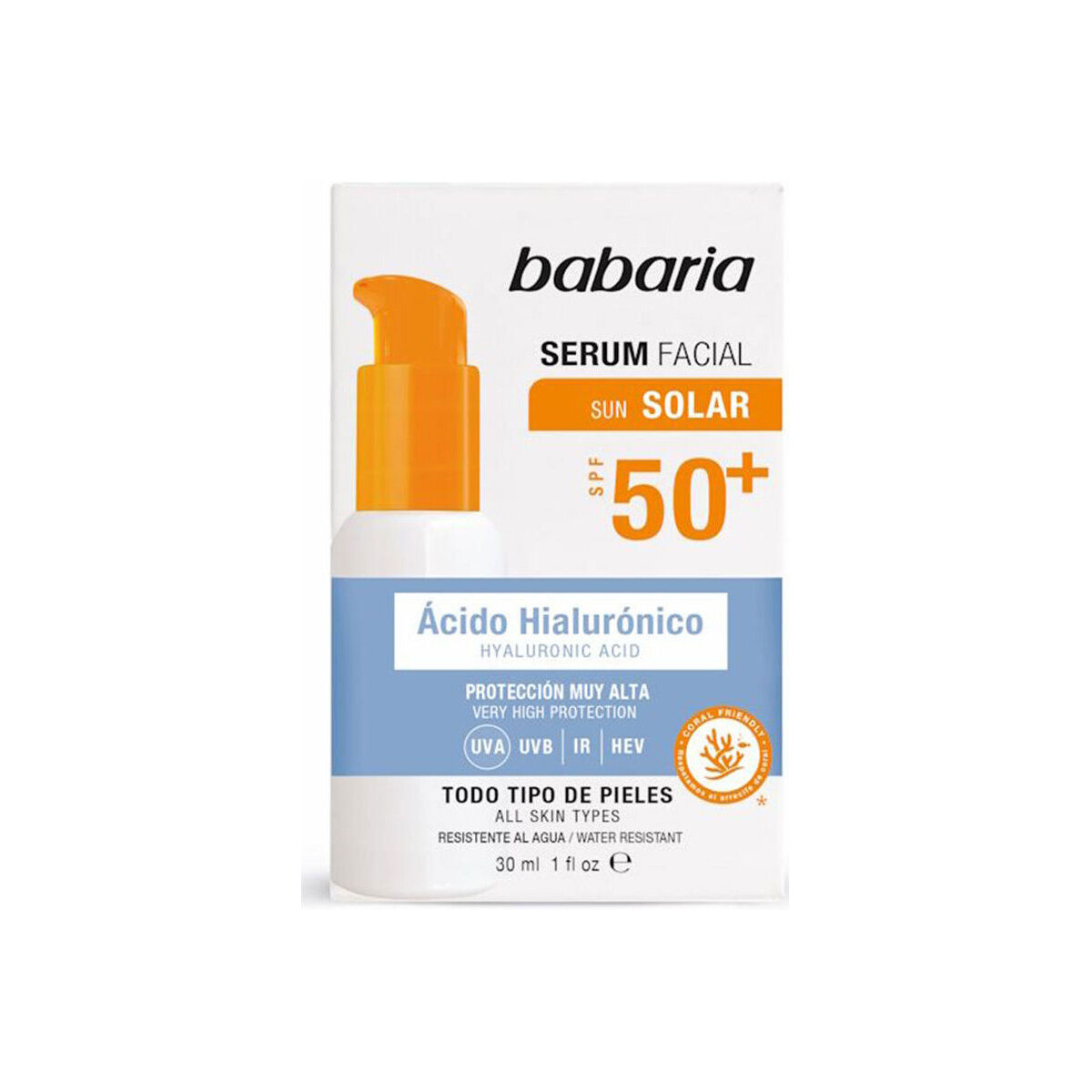 Beauty Sonnenschutz & Sonnenpflege Babaria Solar Hyaluronic Acid Gesichtsserum Lsf50+ 