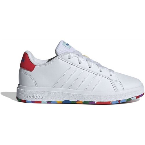 Schuhe Jungen Sneaker adidas Originals Low GRAND COURT 2.0 K ID0733 000 Weiss