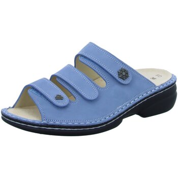 Schuhe Damen Pantoffel Finn Comfort Pantoletten Menorca-S - Importiert, Blau Finn Comfort Blau