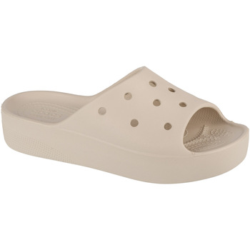 Schuhe Damen Hausschuhe Crocs Classic Platform Slide Grau