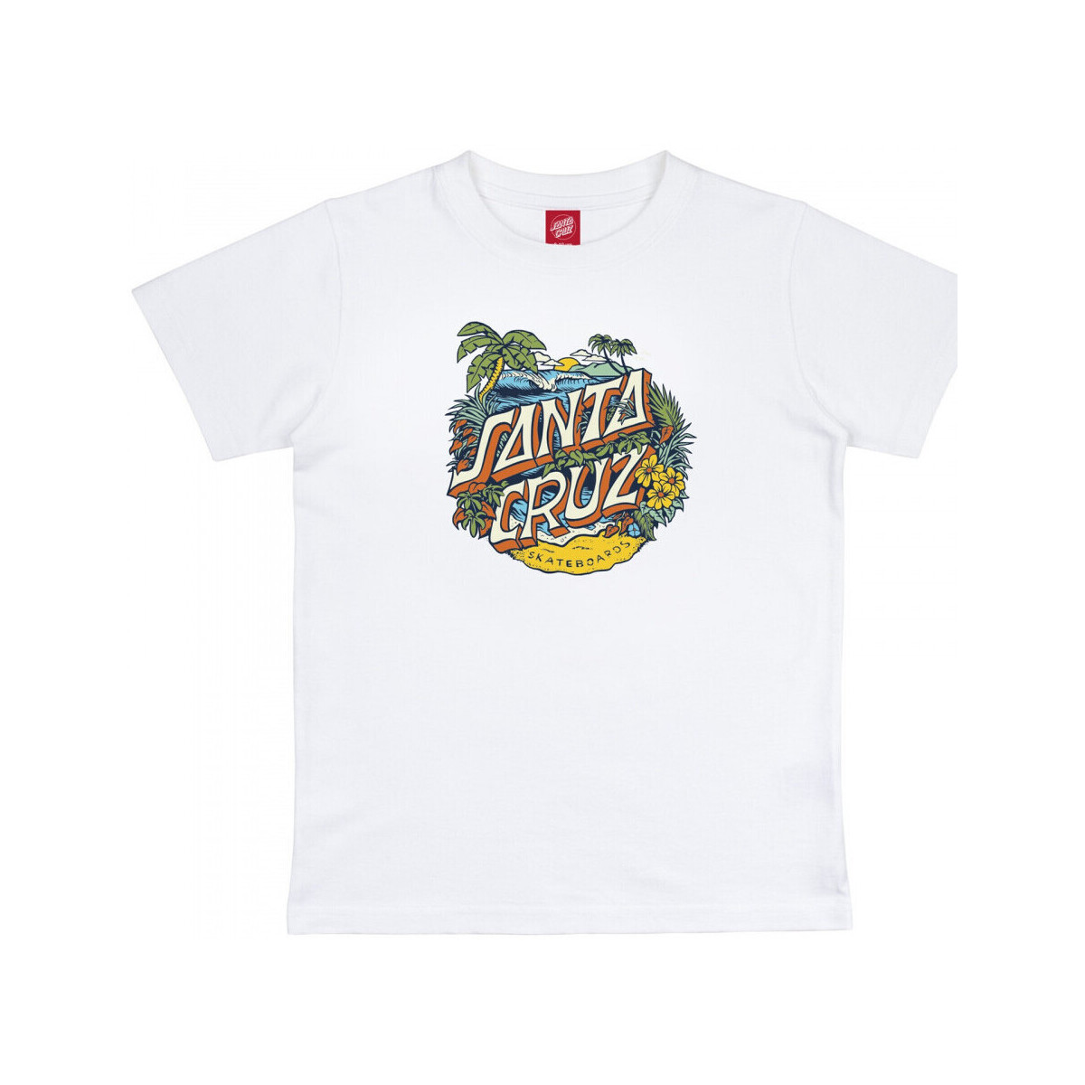 Kleidung Jungen T-Shirts & Poloshirts Santa Cruz Youth aloha dot front Weiss