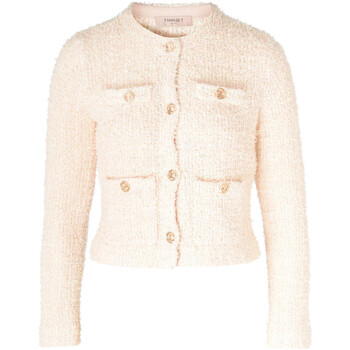 Kleidung Damen Jacken Twin Set Jacke  aus rosa Bouclé-Strick Other