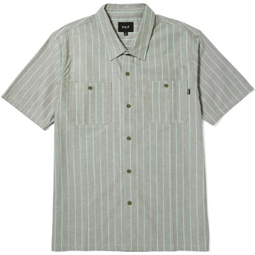 Kleidung Herren Langärmelige Hemden Huf BU00197 Grün