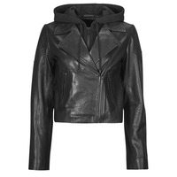 Kleidung Damen Lederjacken / Kunstlederjacken Ikks PERF CUIR Schwarz