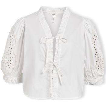 Object  Blusen Top Brodera S/S - White Sand