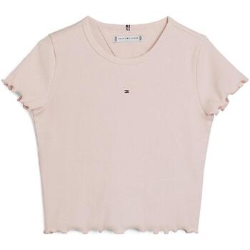 Kleidung Mädchen T-Shirts & Poloshirts Tommy Hilfiger  Rosa