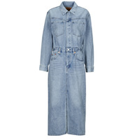 Kleidung Damen Maxikleider Levi's WESTERN DENIM MIDI DRESS Blau