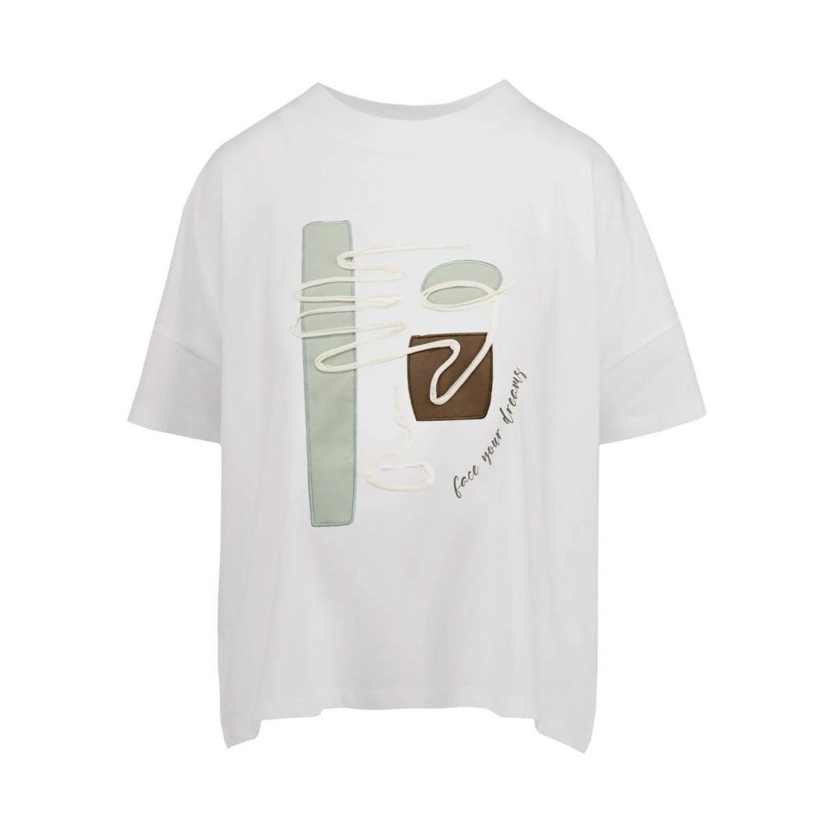 Kleidung Damen T-Shirts & Poloshirts Bomboogie TW8510 T JIN4-01 Weiss