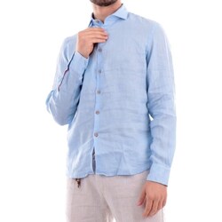 Kleidung Herren Langärmelige Hemden Yes Zee C505-UP00 Blau