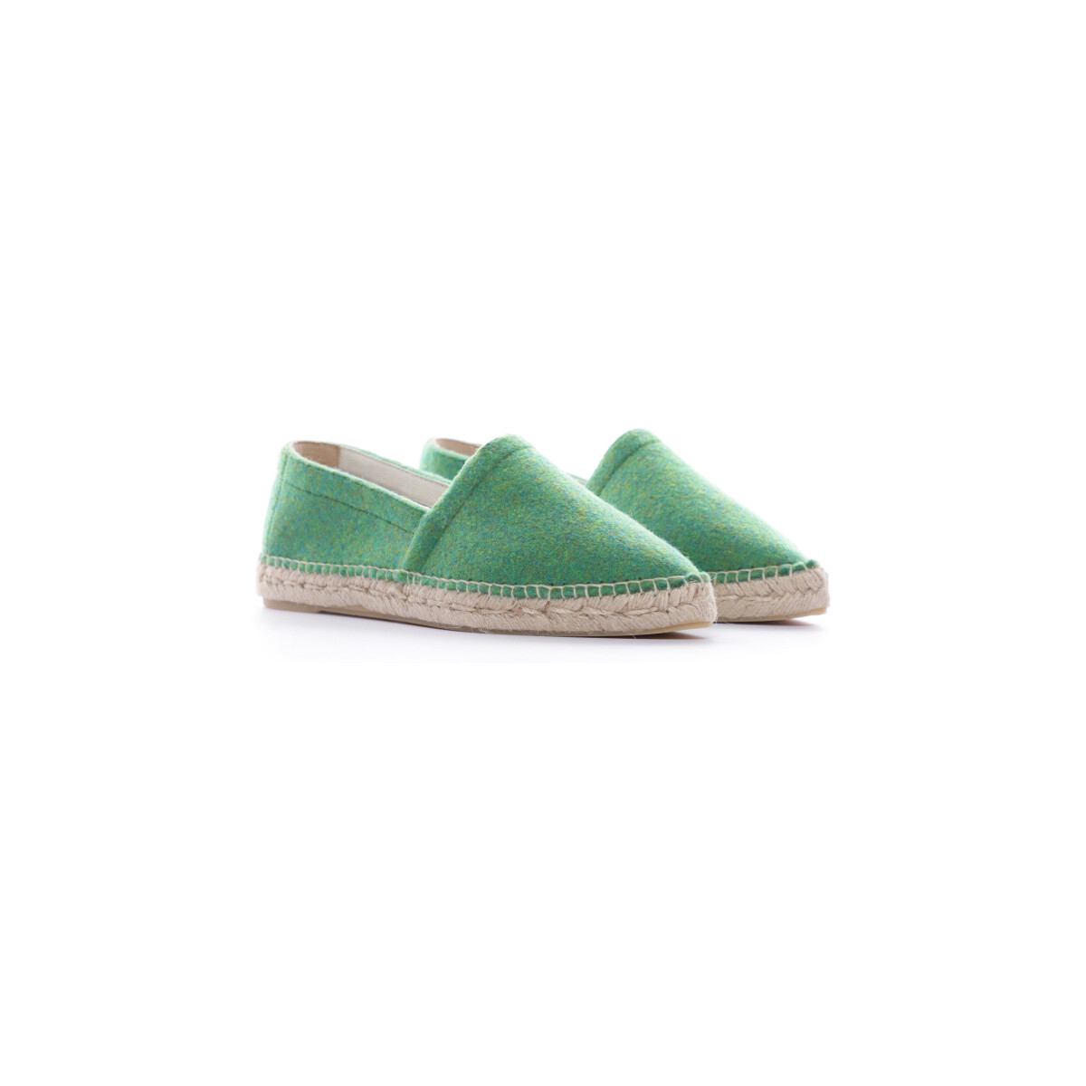 Schuhe Damen Leinen-Pantoletten mit gefloch Pare Gabia Anaia Grün