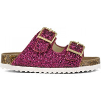 Schuhe Damen Sandalen / Sandaletten Colors of California Glitter sandal 2 buckles Rosa