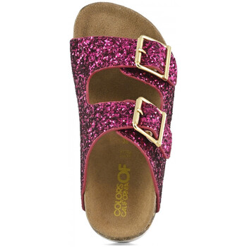Colors of California Glitter sandal 2 buckles Rosa