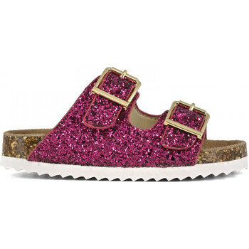 Schuhe Kinder Sandalen / Sandaletten Colors of California Glitter sandal 2 buckles Rosa