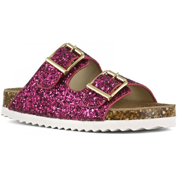 Colors of California Glitter sandal 2 buckles Rosa