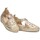 Schuhe Damen Leinen-Pantoletten mit gefloch Luna Collection 74980 Gold