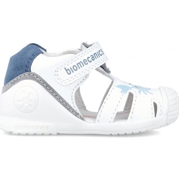 Schuhe Kinder Sandalen / Sandaletten Biomecanics Kids Sandals 242123-A - White Blau
