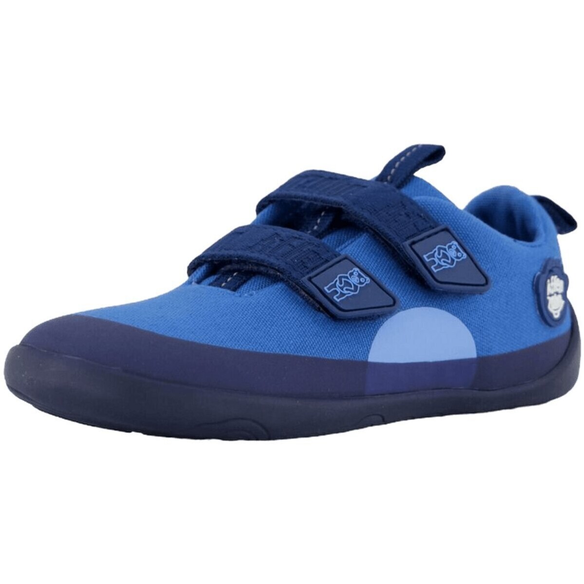 Schuhe Jungen Hausschuhe Affenzahn Halbschuh Baumwolle Lucky Bär 00391-30001 Blau