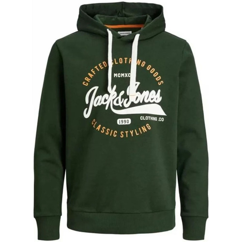 Kleidung Herren Pullover Jack & Jones Mikk Sweat Hood Grün