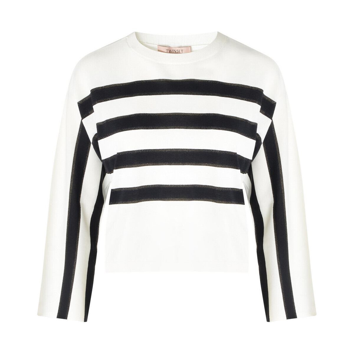 Kleidung Damen Pullover Twin Set Jersey  mit schwarzen und weißen Streifen Other