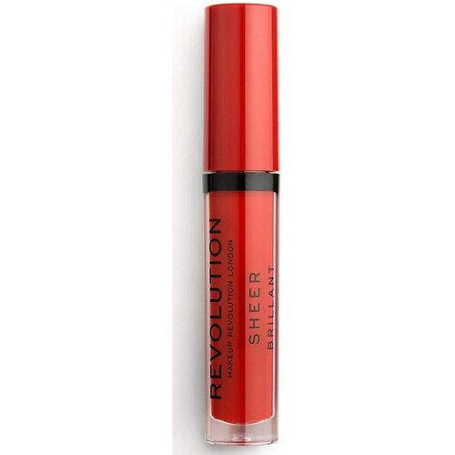 Beauty Damen Gloss Makeup Revolution Transparenter Glanz Lipgloss - 134 Ruby Rot