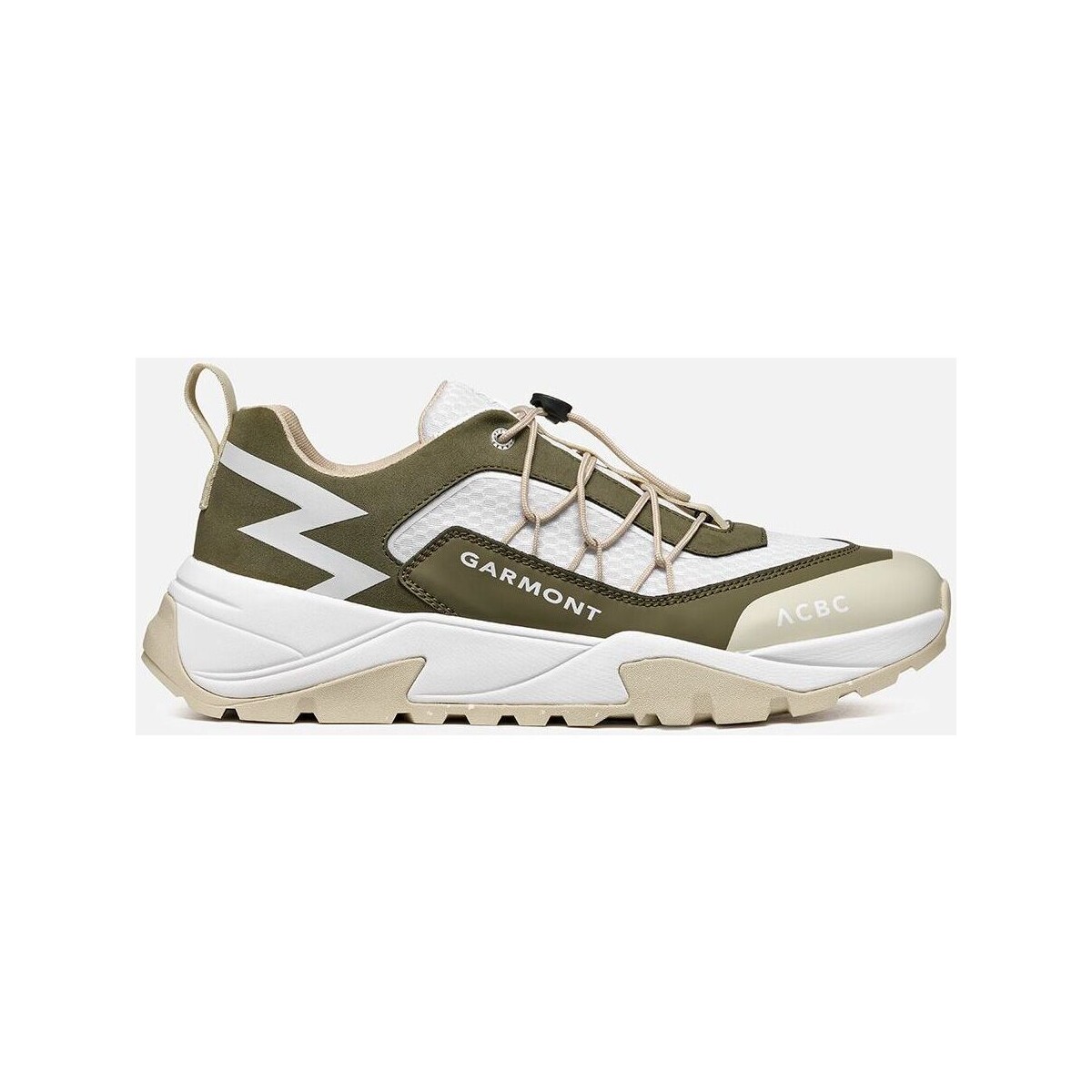 Schuhe Herren Sneaker Acbc S11003M - GARMON LAGOM LITE-038802 B.WHITE/OLIVE GREEN Weiss