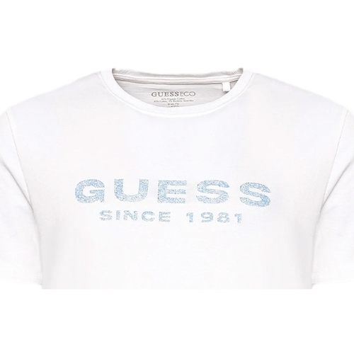 Kleidung Herren T-Shirts Guess Since 1981 Weiss
