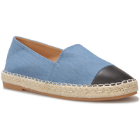 Schuhe Damen Leinen-Pantoletten mit gefloch La Modeuse 70832_P165827 Blau