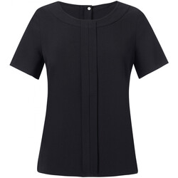 Kleidung Damen Tops / Blusen Brook Taverner Blouse crêpe de chine femme  Verona Schwarz