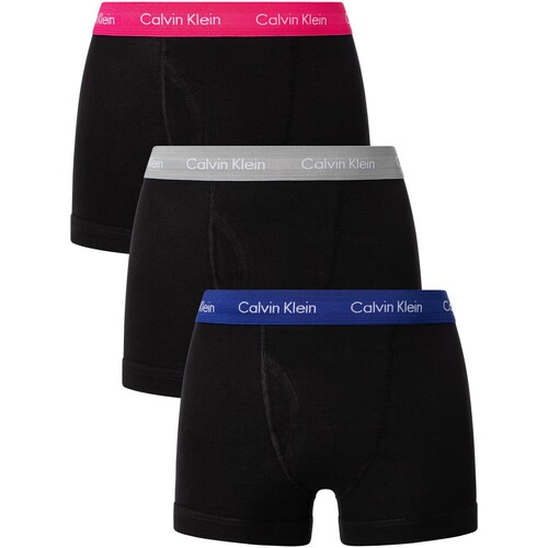 Unterwäsche Herren Boxershorts Calvin Klein Jeans 3er-Pack klassische Unterhosen Schwarz