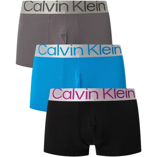 Unterwäsche Herren Boxershorts Calvin Klein Jeans 3er-Pack Reconsidered Steel Low Rise Trunks Multicolor