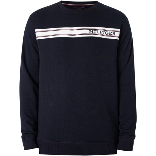 Kleidung Herren Pyjamas/ Nachthemden Tommy Hilfiger Lounge Brand Line Sweatshirt Blau